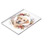 Carnet Couronne de Noël festive du Labrador (Côté gauche)