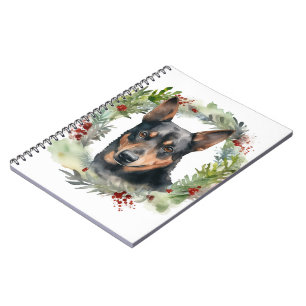 Carnet Couronne de Noël festive Kelpie australien