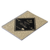 Carnet Couronne de remise de diplôme pailletée or, Diadèm (Côté gauche)