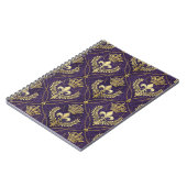 Carnet Couronne d'or Fleur-de-lis Royale Motif Violet Art (Côté gauche)