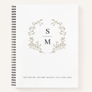 Carnet Couronne dorée Planification de mariage moderne él