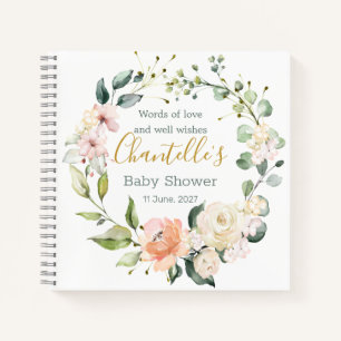 Carnet Couronne florale, Baby shower du feuillage