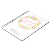 Carnet Couronne florale verte et marron Shower de mariage (Côté gauche)