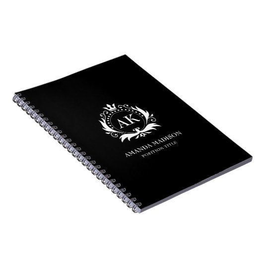 Carnet Couronne Monogramme Luxe Blanc   (Côté Droit)