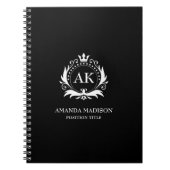 Carnet Couronne Monogramme Luxe Blanc   (Devant)