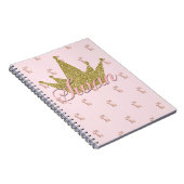 Carnet Couronne paillets or Princesse Swan Glam (Côté Droit)