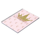 Carnet Couronne paillets or Princesse Swan Glam (Côté gauche)