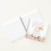 Carnet Couronne | Papillons Floral Princesse Baby shower (Intérieur)