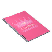 Carnet Couronne rose pour la princesse royale (Côté Droit)