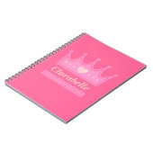 Carnet Couronne rose pour la princesse royale (Côté gauche)