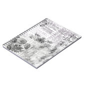 Carnet Courrier vintage noir et blanc (Côté gauche)