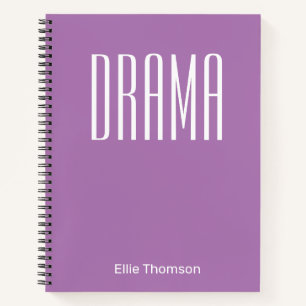 Carnet Cours de théâtre violet Club scolaire personnalisé