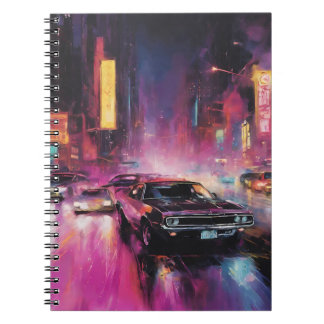 Carnet Course de rue nocturne dans la ville animée