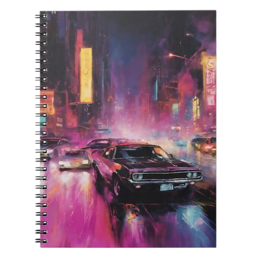 Carnet Course de rue nocturne dans la ville animée (Devant)