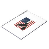 Carnet Course de tonneaux Drapeau américain Conception ve (Côté gauche)