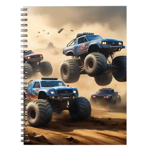 Carnet Courses de Monster Trucks dans le désert, (Devant)