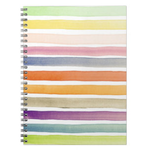 Carnet Courses peintes à la main de brosse d'aquarelle,