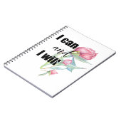 Carnet COURTE CITATION MOTIVÉE, je peux et je le ferai (Côté gauche)