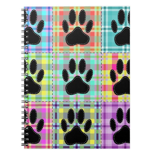 Carnet Courte de motif de patte de chien (Devant)