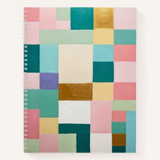Carnet Courte géométrique pastel (Devant)