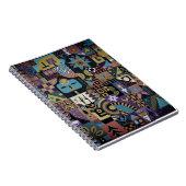 Carnet Courtepatchwork de style folk art aux tons feutrés (Côté Droit)