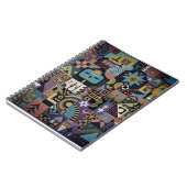 Carnet Courtepatchwork de style folk art aux tons feutrés (Côté gauche)