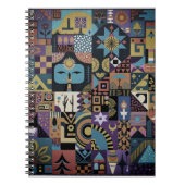 Carnet Courtepatchwork de style folk art aux tons feutrés (Devant)