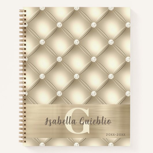 Carnet Coussin diamant or opulent (Devant)