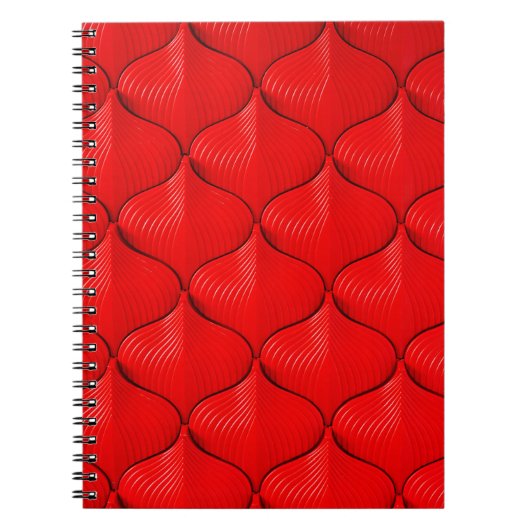Carnet Coussin rouge texture cuir (Devant)