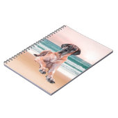 Carnet Coutume Grand Chien Danse assis sur la plage (Côté gauche)