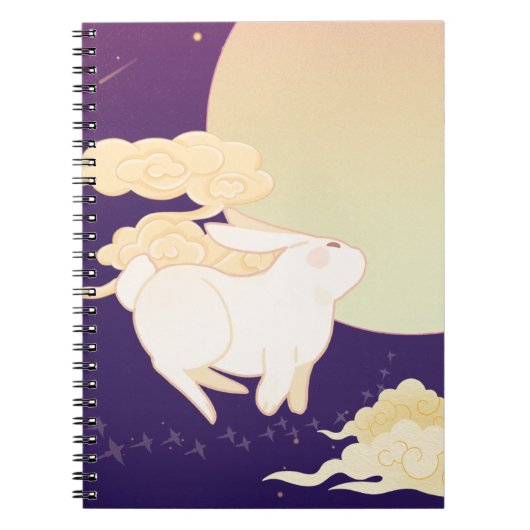 Carnet CouverCarnet de la Lune de lapin enchantée (Devant)