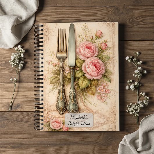 Carnet Couverts Floraux Vintage