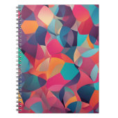 Carnet Couverture Abstraite géométrique vibrante Art (Devant)