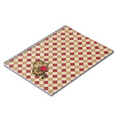Carnet couverture bébé chat et pomme (Côté gauche)