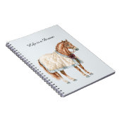 Carnet Couverture Bleue Blanche Cheval (Côté Droit)