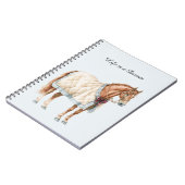 Carnet Couverture Bleue Blanche Cheval (Côté gauche)