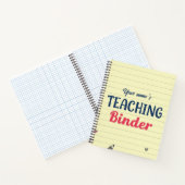 Carnet Couverture Classeur de l'enseignant sur mesure (Intérieur)