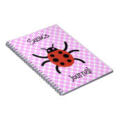 Carnet Couverture d'art de coccinelle mignonne pour journ (Côté Droit)