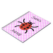 Carnet Couverture d'art de coccinelle mignonne pour journ (Côté gauche)