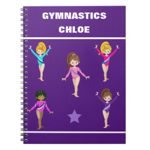 CARNET COUVERTURE DE GYMNASTIQUE AVEC 5 GYMNASTES PERSONN