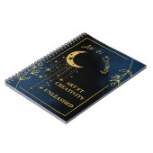 Carnet Couverture de la "créativité spirale céleste" (Côté gauche)