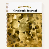 Carnet Couverture de reconnaissance Gold et Black Bokeh (Devant)