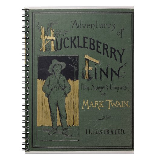 Carnet Couverture des "aventures de Huckleberry Finn" par (Devant)