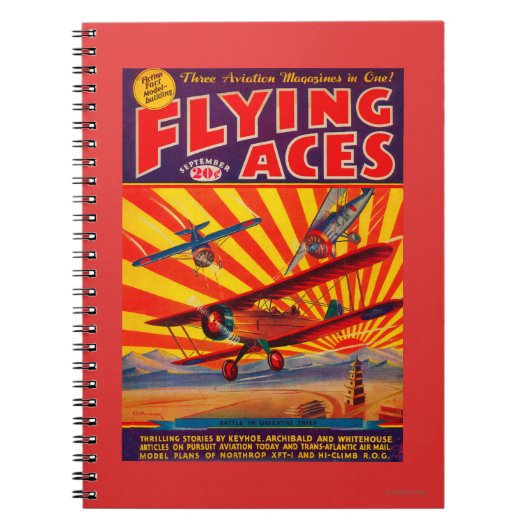 Carnet Couverture du magazine Flying Aces (Devant)
