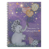 Carnet Couverture "Eleze Elephant & Polka Hen" (Devant)