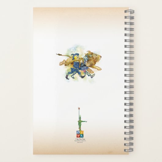 CARNET COUVERTURE ILLUSTRÉE CLASSIQUE DU MAGICIEN D'OZ (Verso)