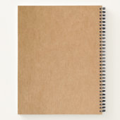 Carnet Couverture Kraft à logo personnalisé en spirale (Dos)