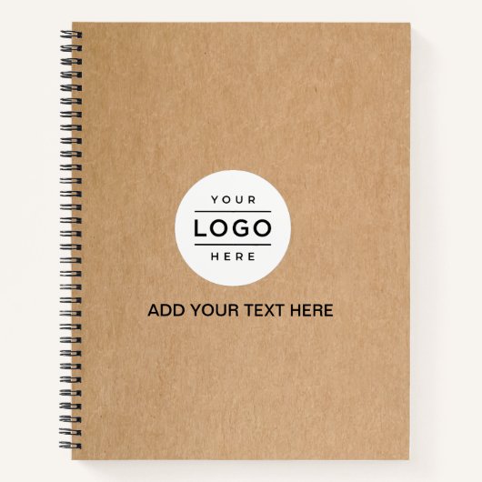 Carnet Couverture Kraft Personnalisée avec Spirale (Devant)