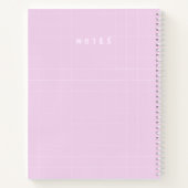 Carnet Couverture minimale de grille pastel "NOTES" - est (Dos)