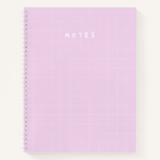 Carnet Couverture minimale de grille pastel "NOTES" - est
